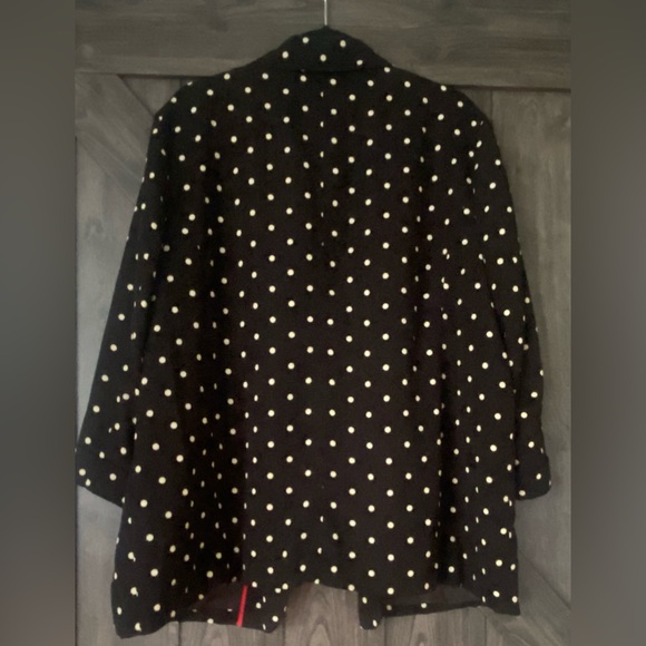 Black and Cream polka dot Forever 21+ open blazer, NWOT, sz 3X - Picture 4 of 6
